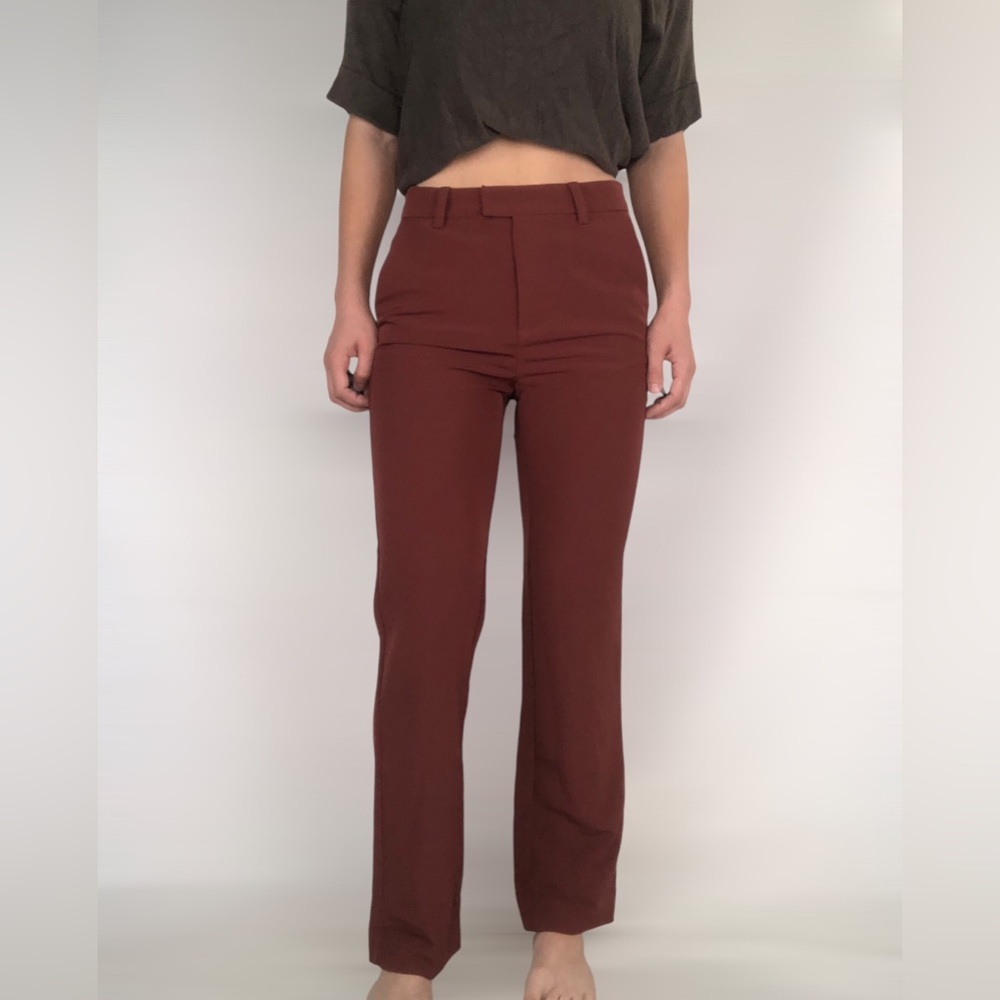 NWT‎ Lulu’s Straight Leg Trousers High Waist Pockets Preppy Work Business Size S